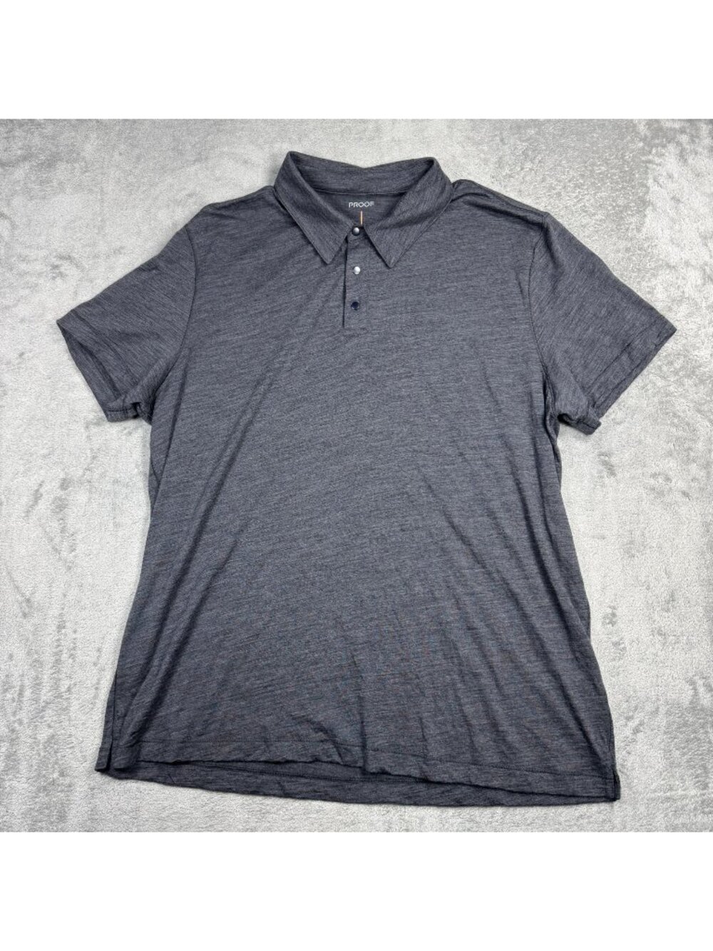 Proof Merino Wool Blend Gray Polo Mens XXL Classic Fit Performance Base Layer